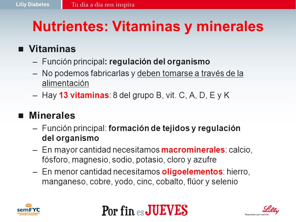funcion de minerales y vitaminas